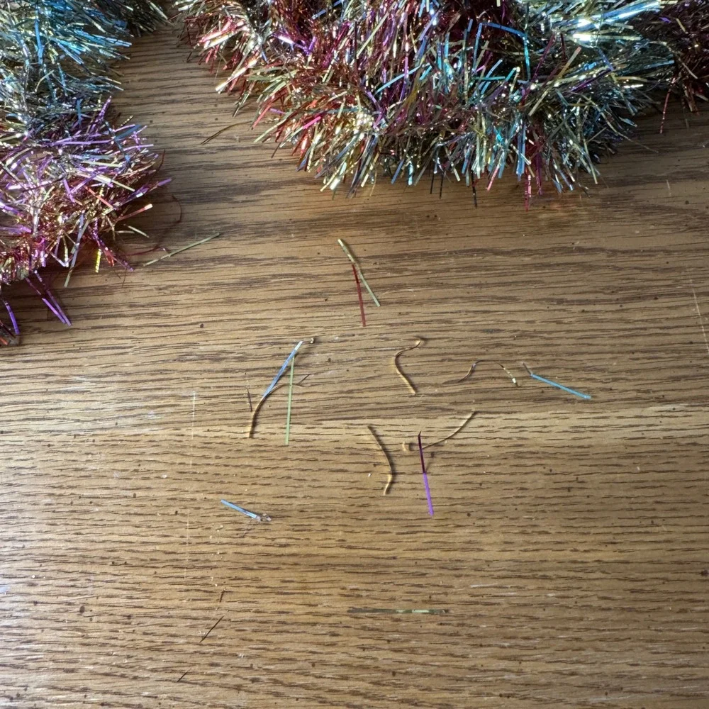 Vintage MCM Multicolor Tinsel Garland Christmas Holiday Decoration Streamer‎